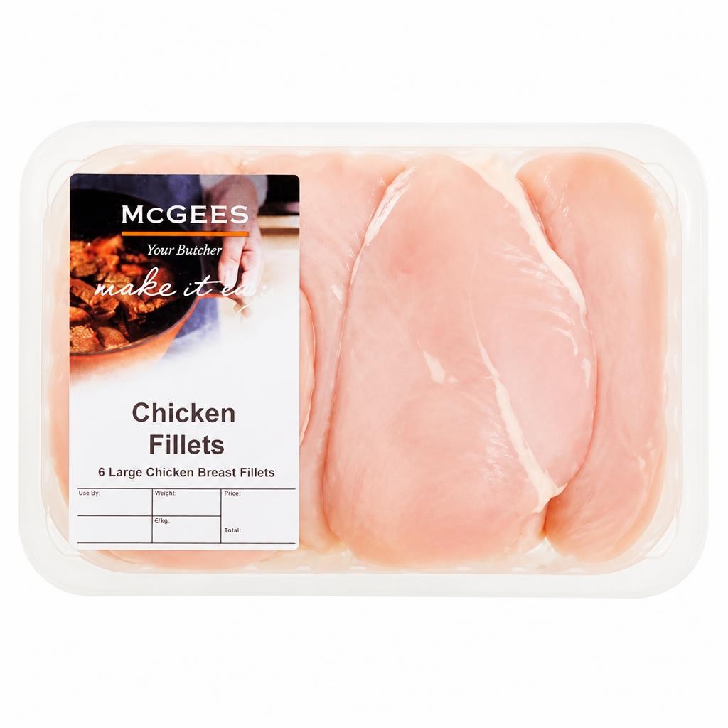 McGees 6 Large Chicken Breast Fillets 1,140g
