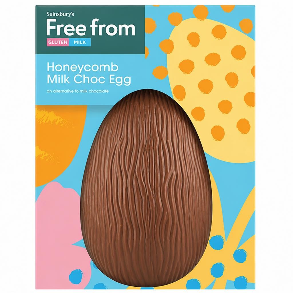 Sainsbury's Free From Medium Honeycomb Milk Choc Easter Egg 85g