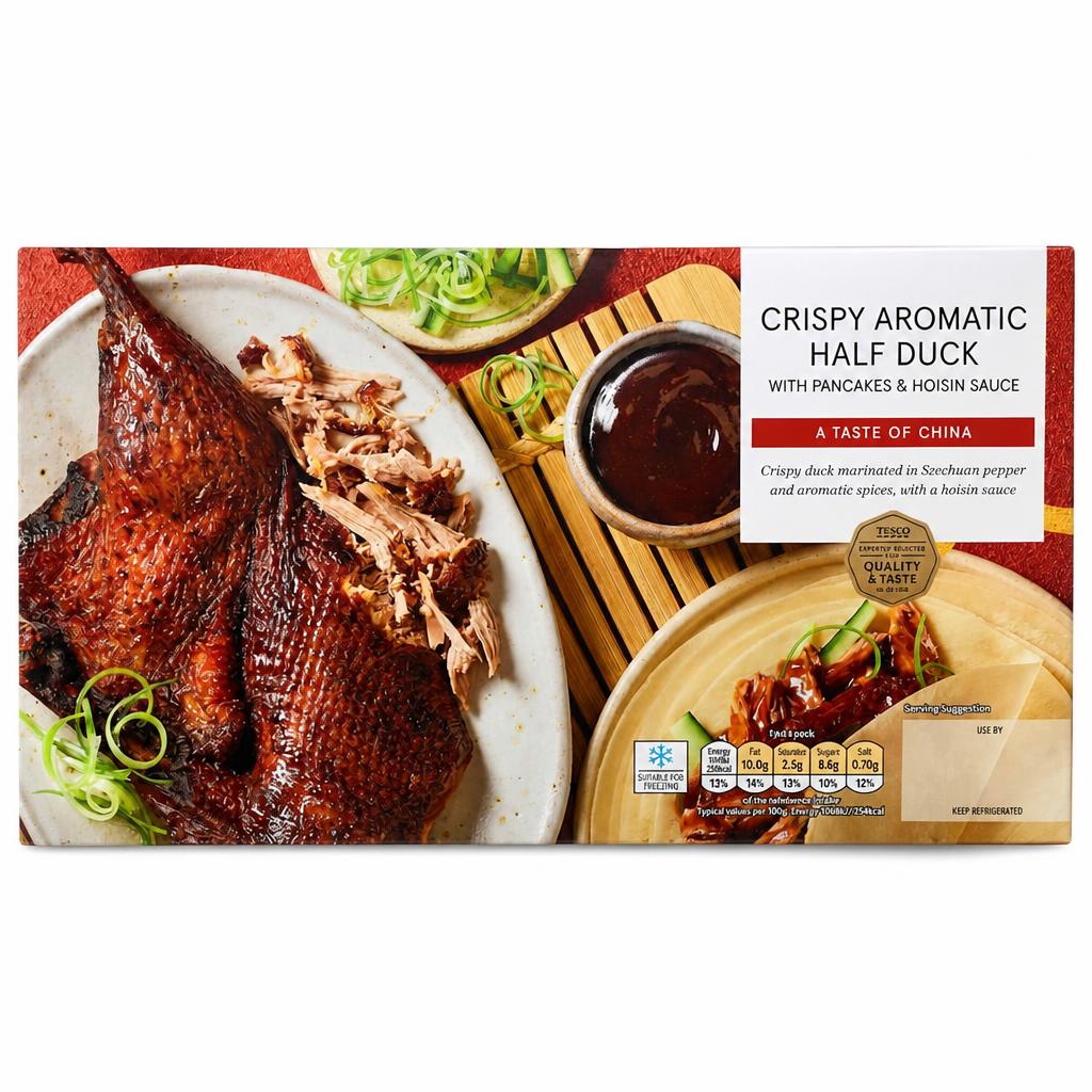 Tesco Crispy Aromatic Half Duck with Pancakes 530g