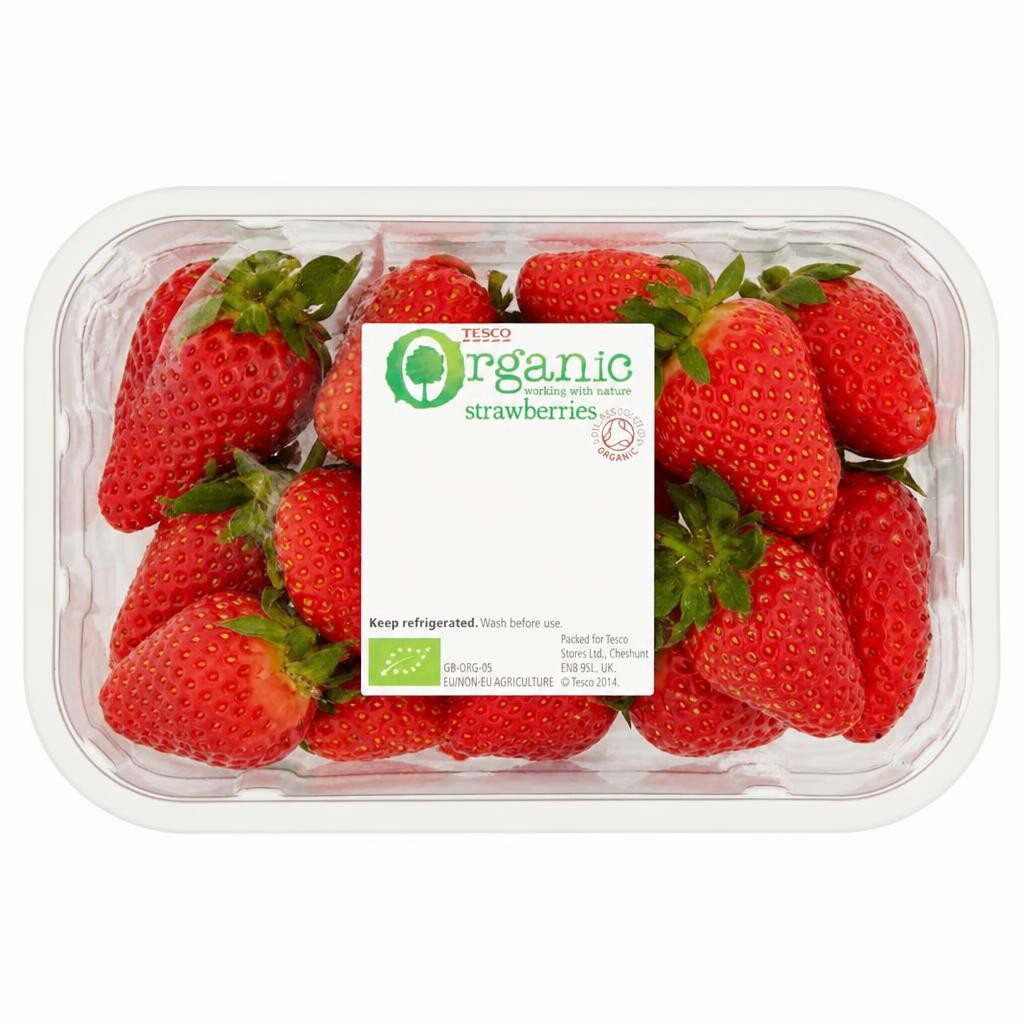 Tesco Organic Strawberries 227G