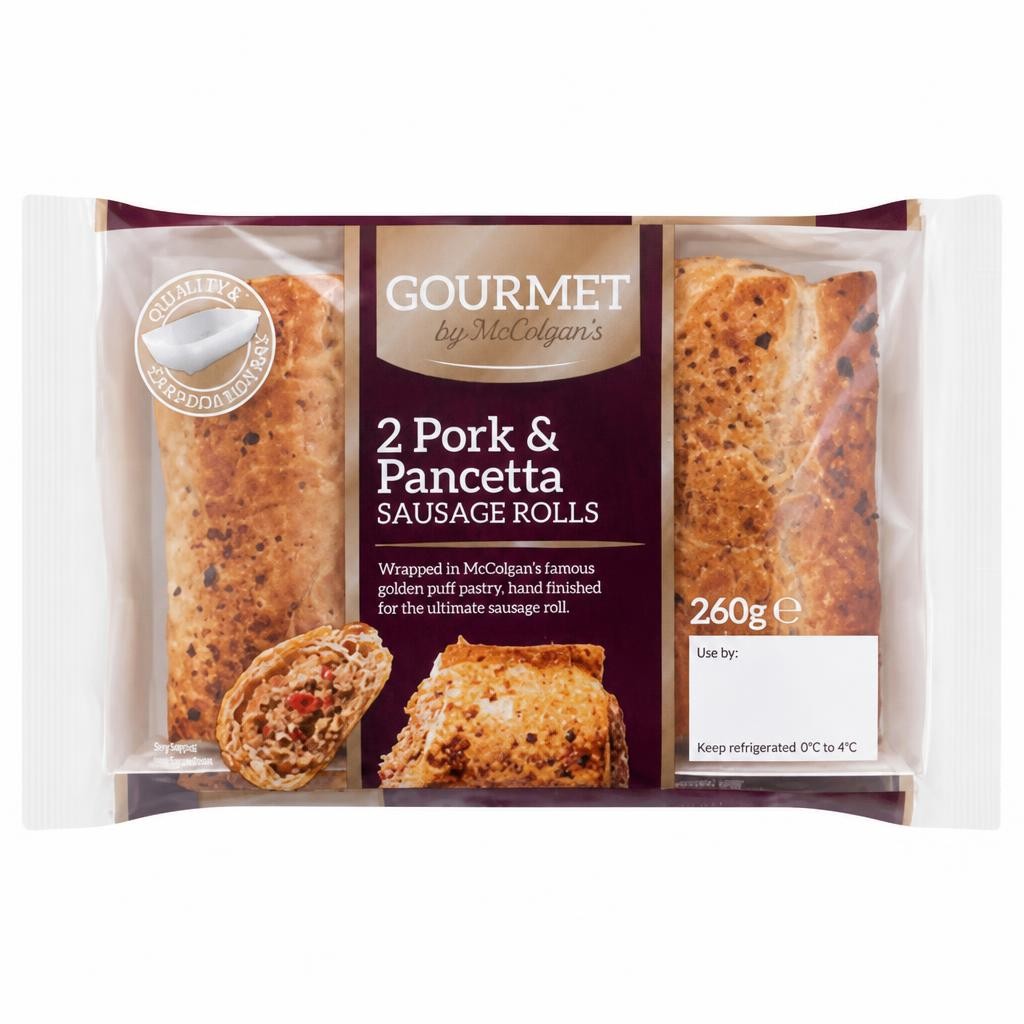 Gourmet Gourmet 2 Pork & Pancetta Sausage Rolls 260g