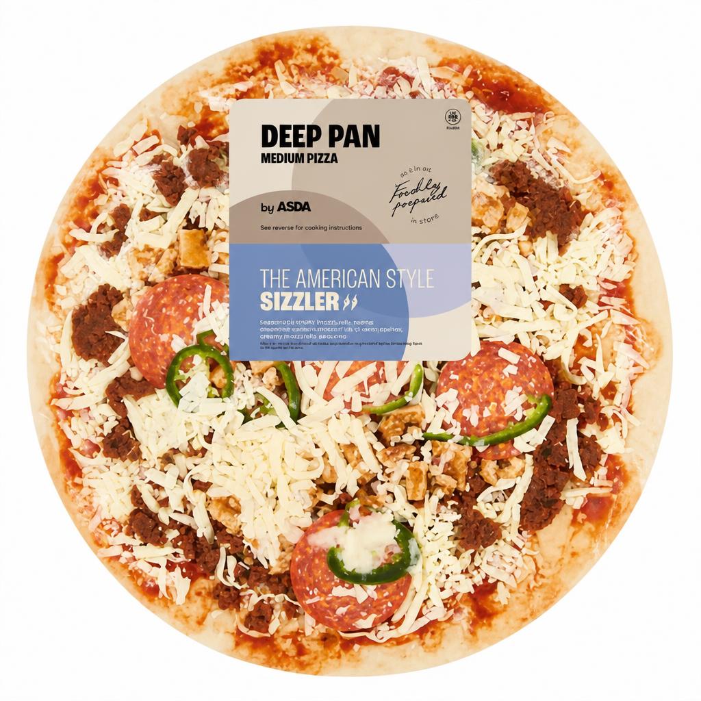 ASDA The American Style Sizzler Medium Deep Pizza 429g
