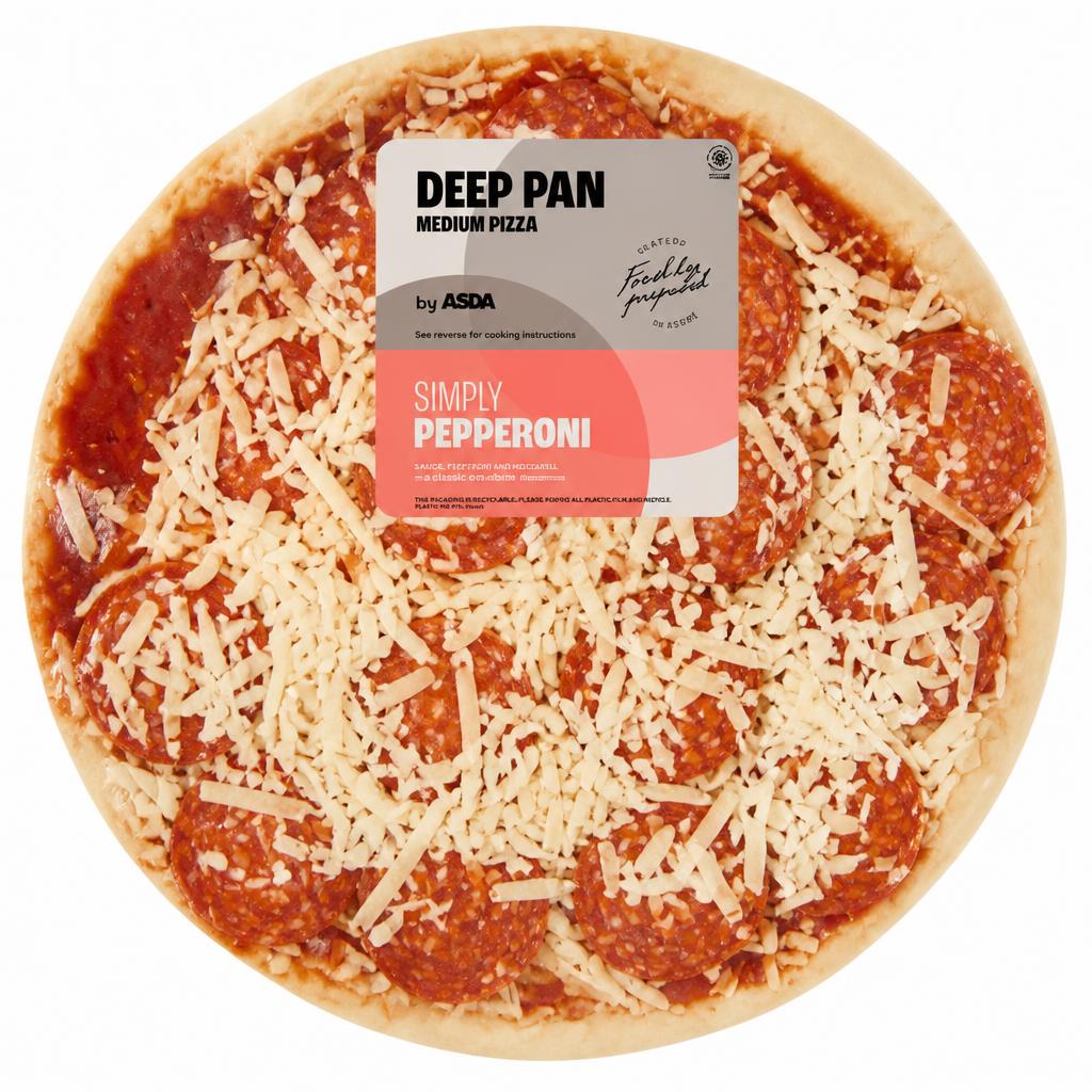 ASDA Simply Pepperoni Medium Deep Pan Pizza 376g
