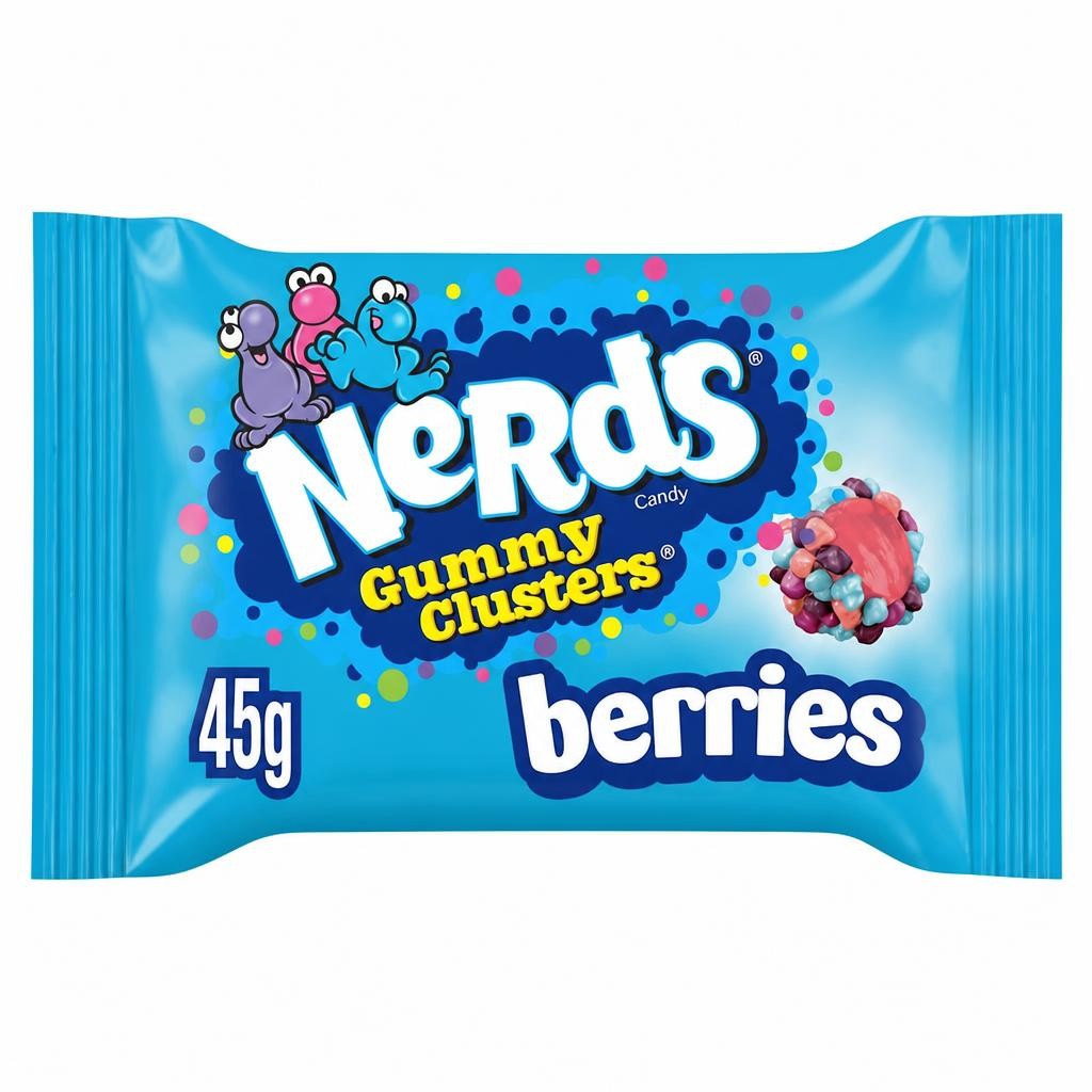 Nerds Candy Sweets Gummy Clusters Bag Berries 45g