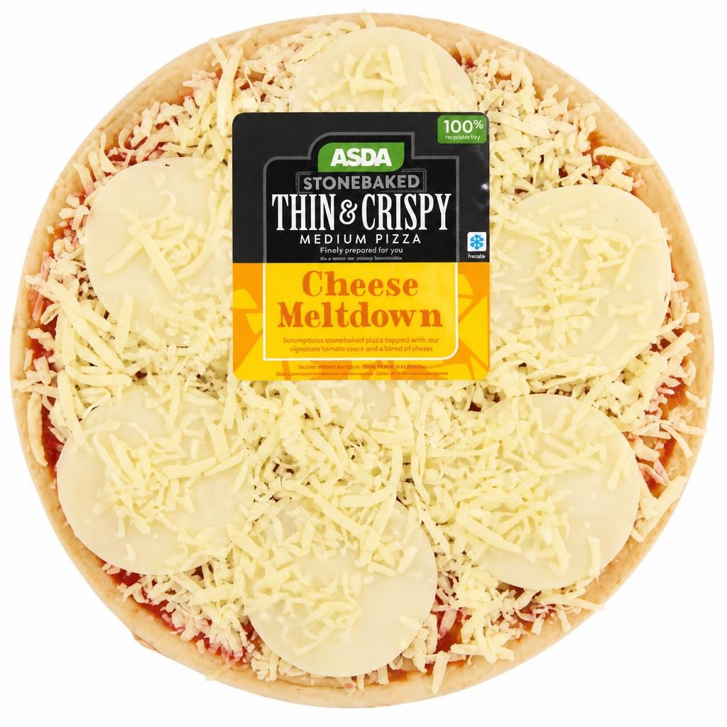 ASDA Cheese Meltdown Medium Thin Stonebaked Pizza