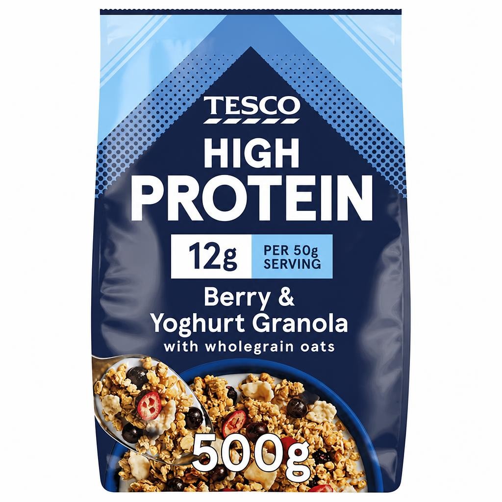 Tesco High Protein Berry & Yogurt Granola 500g