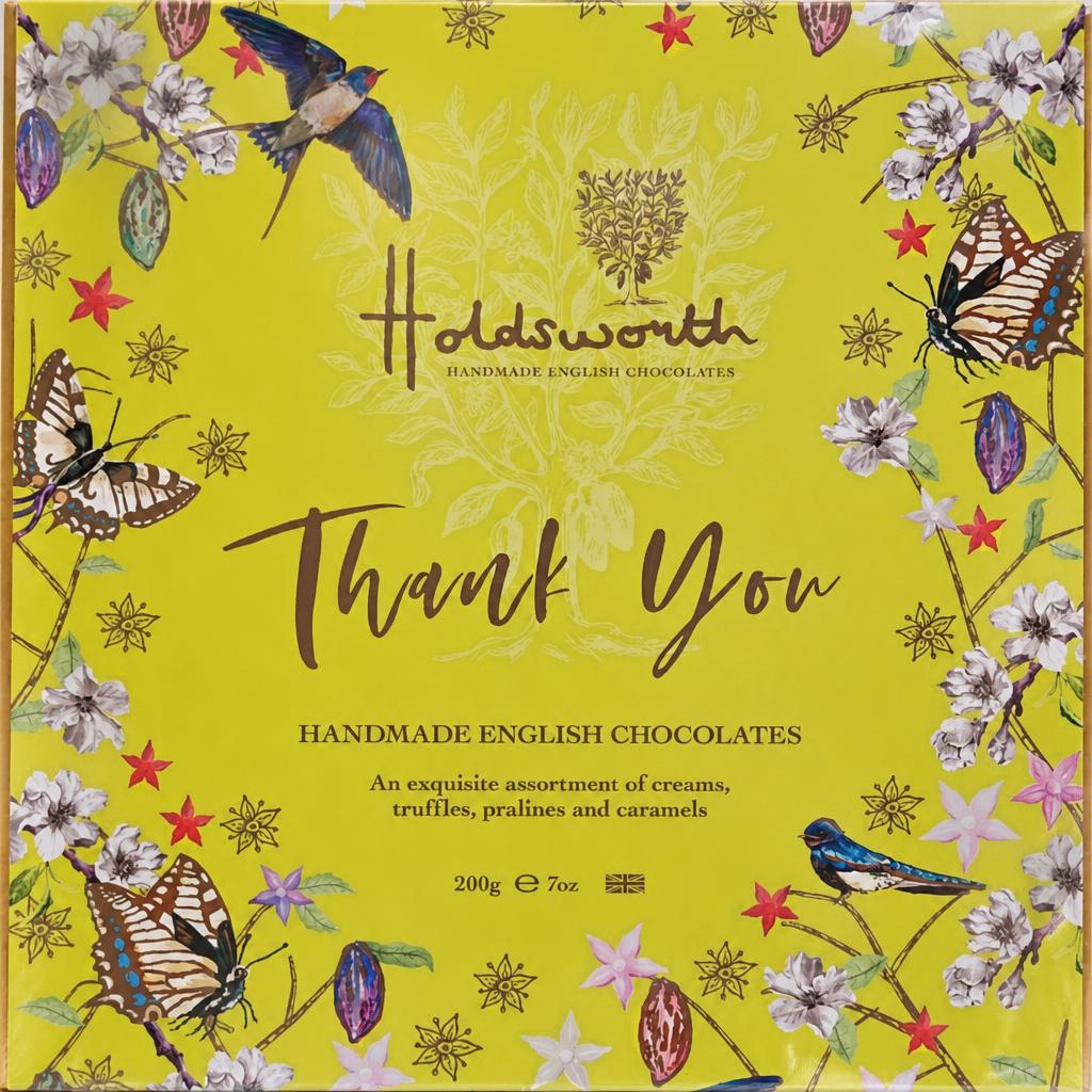 Holdsworth Chocolates Thank You 200g Box