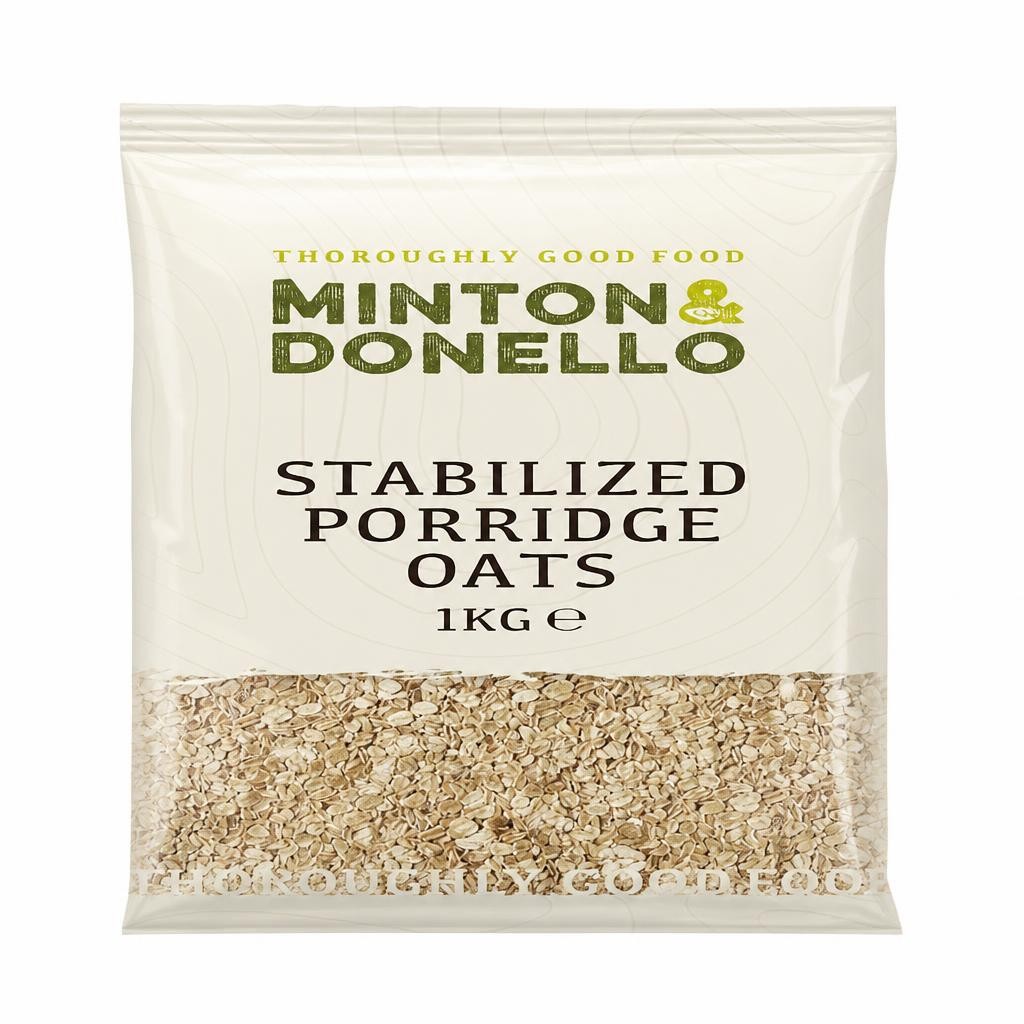 Minton & Donello Stabilised Porridge Oats 6 x 1Kg