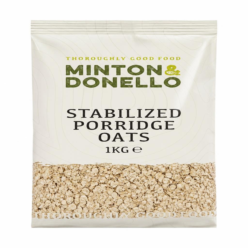 Minton & Donello Stabilised Porridge Oats 6 x 1Kg