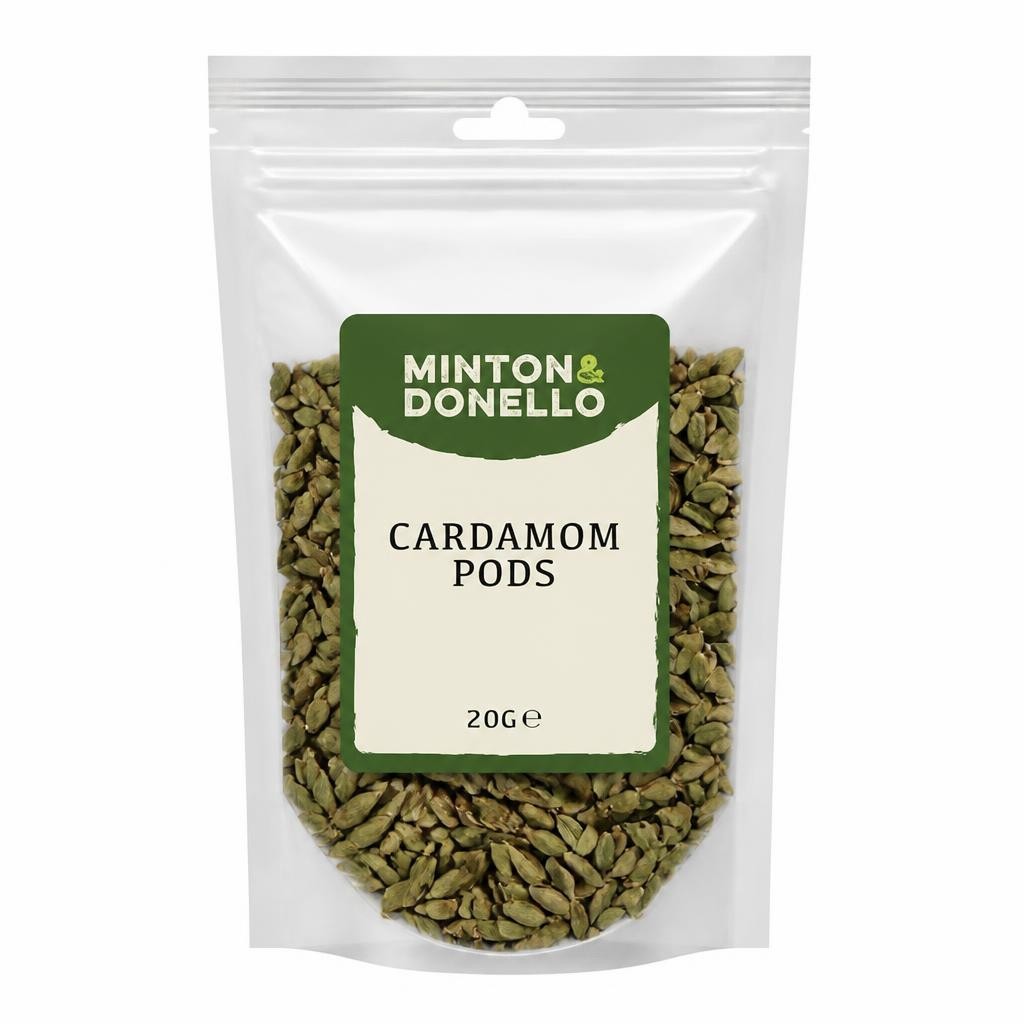 Minton & Donello Cardamom Pods 10 x 20g