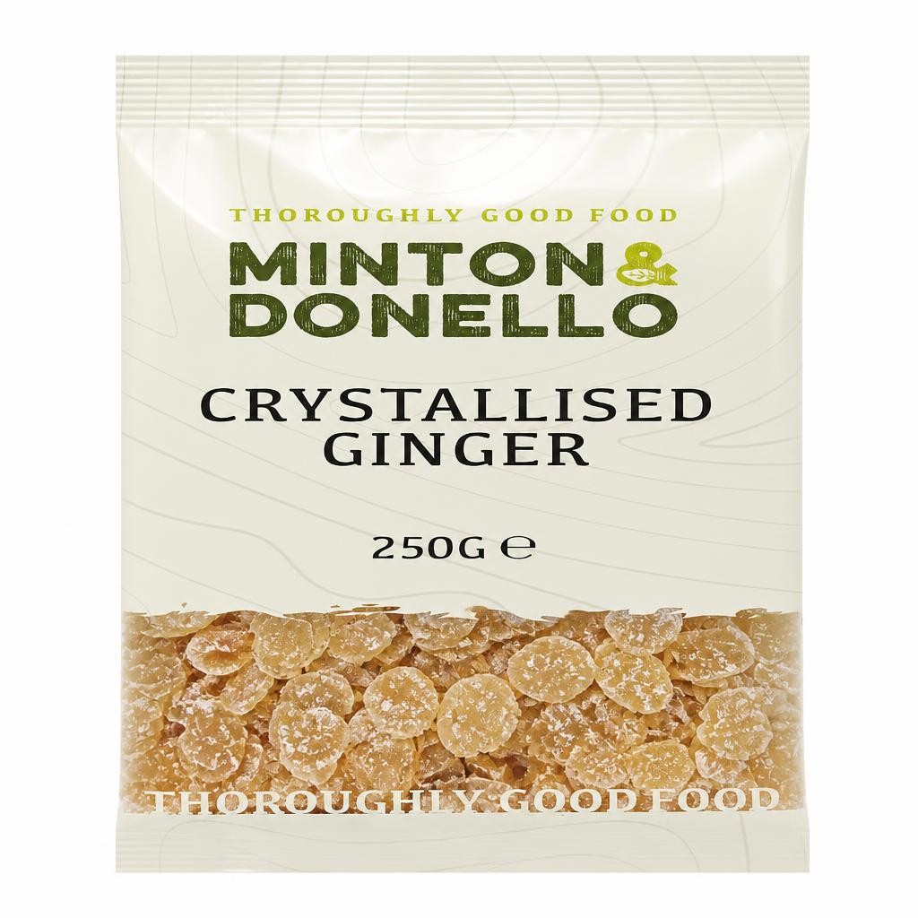 Minton & Donello Diced Crystallised Ginger 6 x 250g