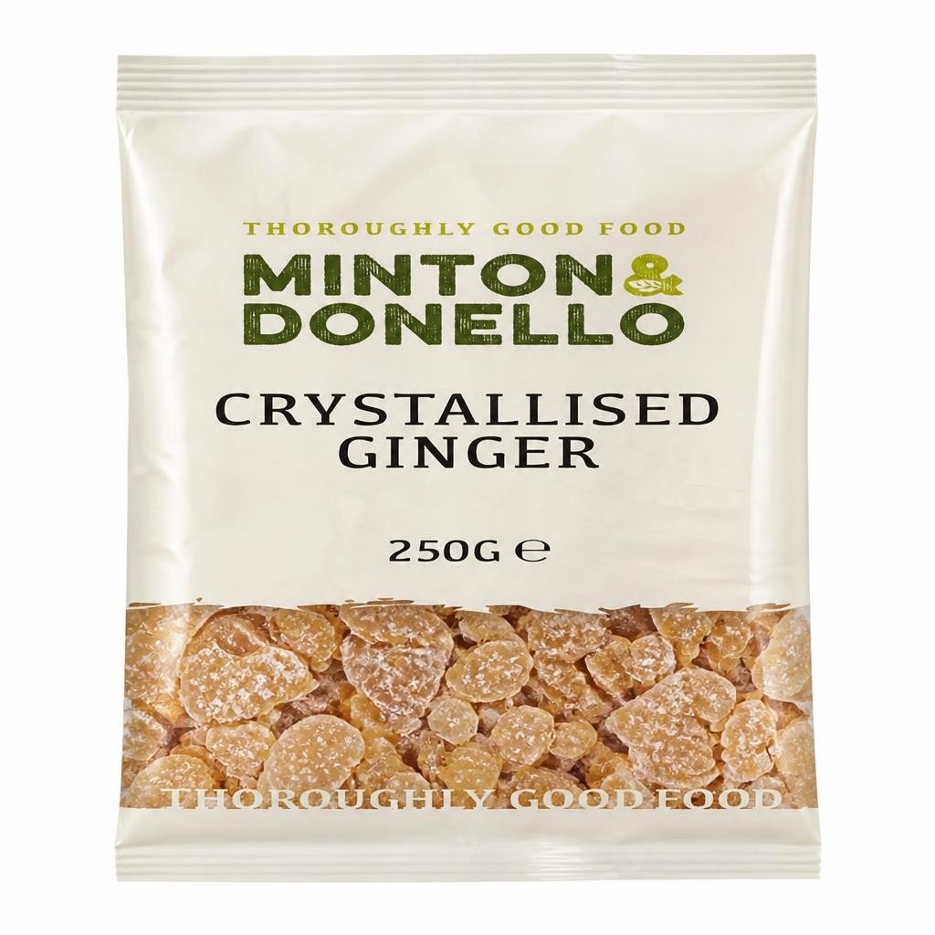 Minton & Donello Diced Crystallised Ginger 6 x 250g