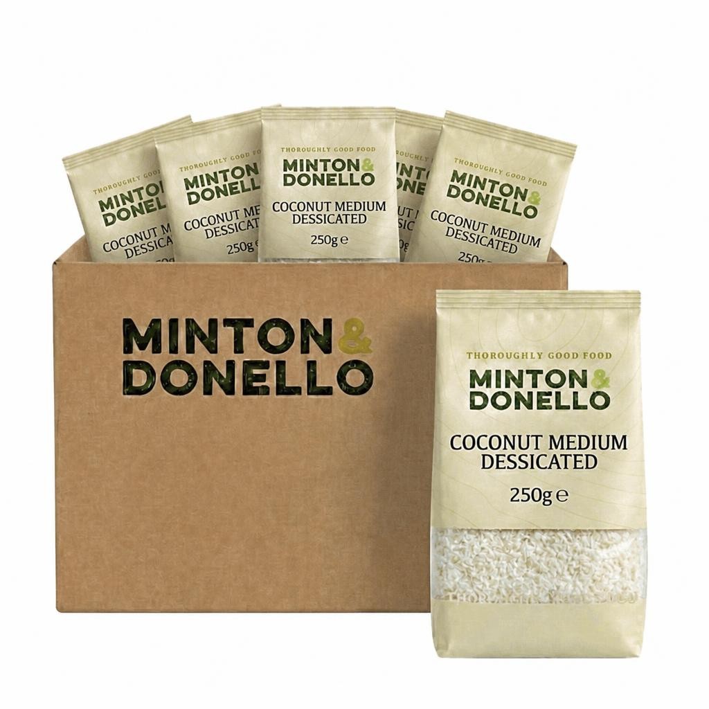 Minton & Donello Medium Desiccated Coconut 6 x 250g