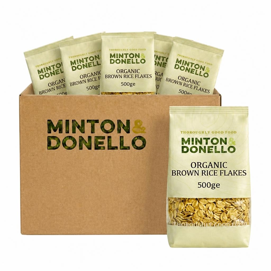 Minton & Donello Organic Brown Rice Flakes 6 x 500g