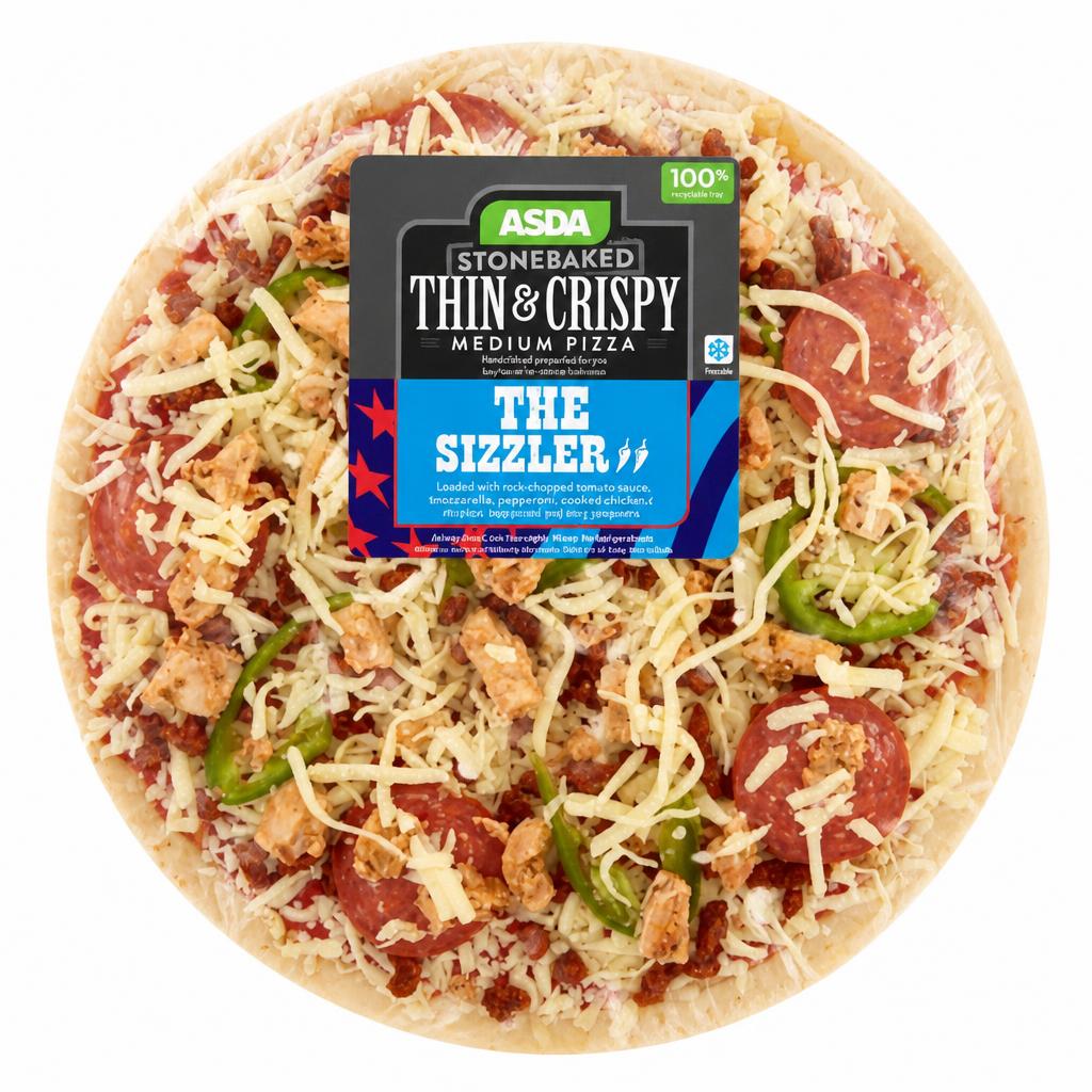 ASDA The Sizzler Medium Thin Stonebaked Pizza