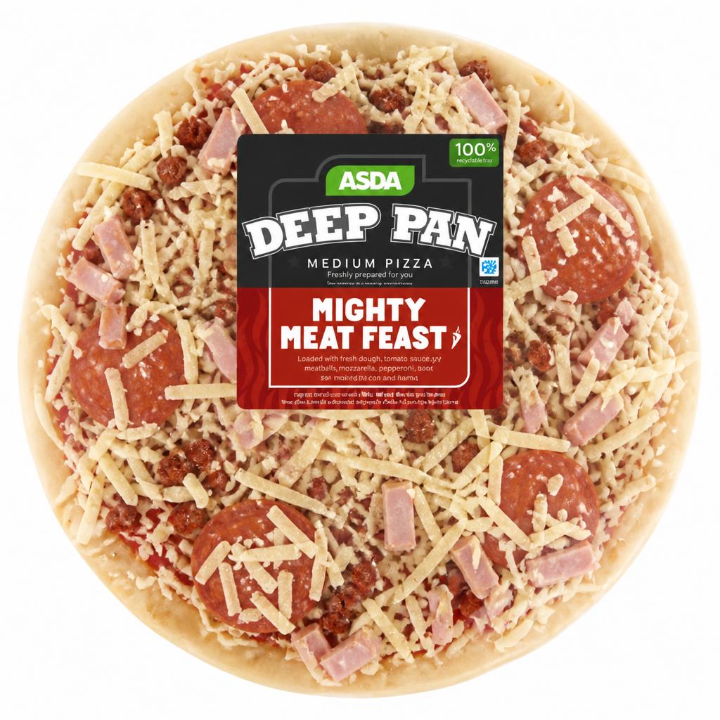 ASDA Mighty Meat Feast Medium Deep Pan Pizza