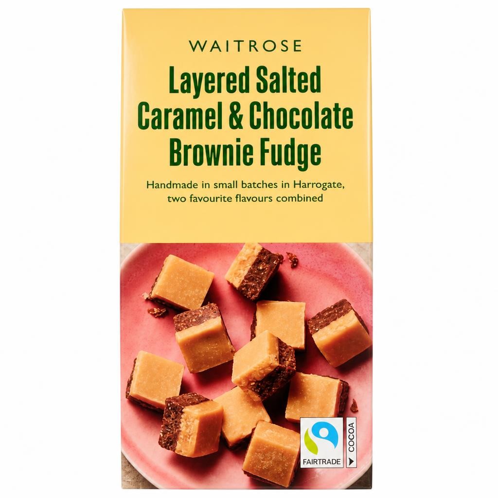 Waitrose Layered Caramel & Chocolate Brownie Fudge