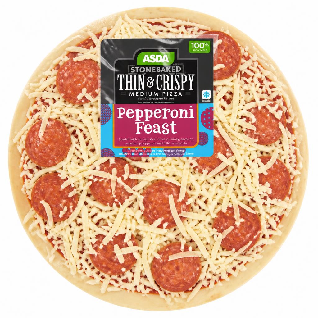 ASDA Pepperoni Feast Medium Thin Stonebaked Pizza