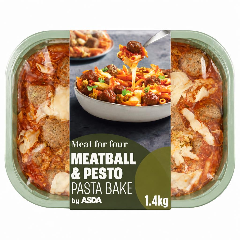 ASDA Meatball & Pesto Pasta Big Game Bake 1.4kg
