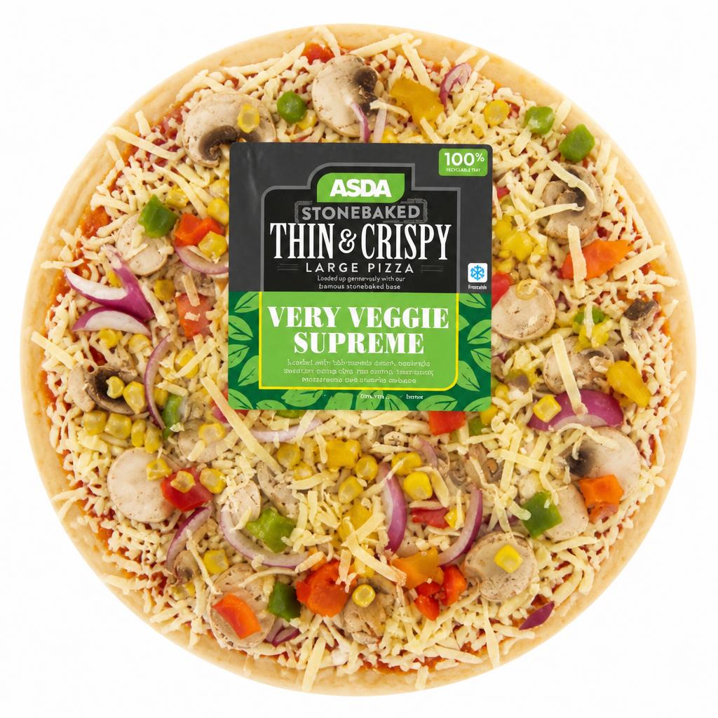 ASDA 14" Thin & & Crispy Very Veggie Supreme