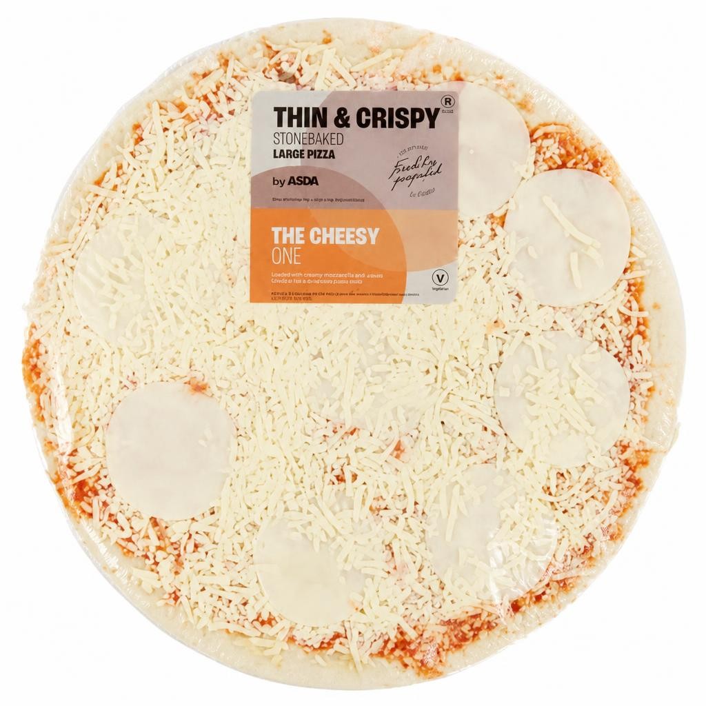ASDA The Cheesy One Large Thin & Crispy Pizza 607g