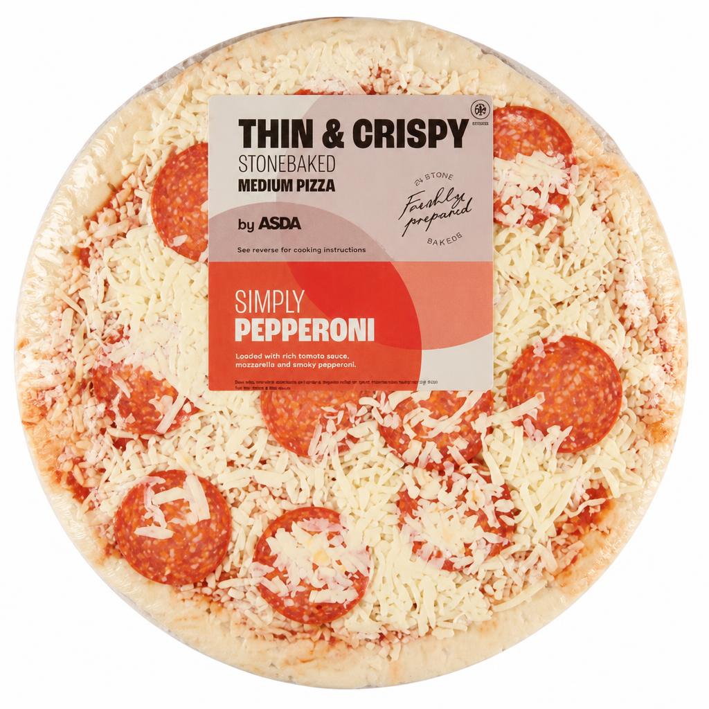 ASDA Pepperoni Medium Thin & Crispy Pizza 331g