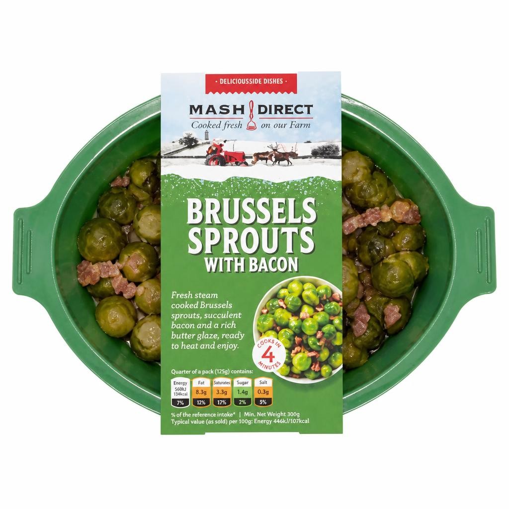 Mash Direct Brussels Sprouts with Bacon 280g