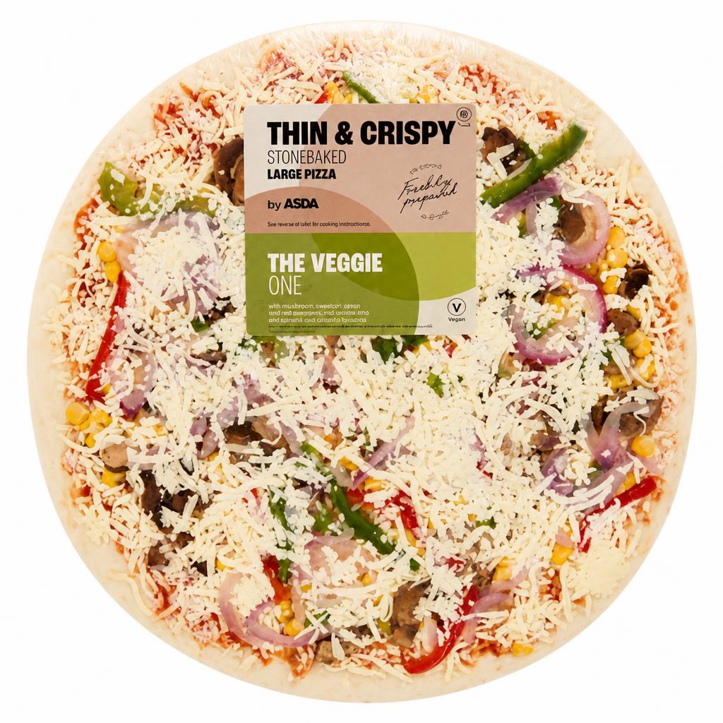 ASDA The Veggie One Large Thin & Crispy Pizza 814g