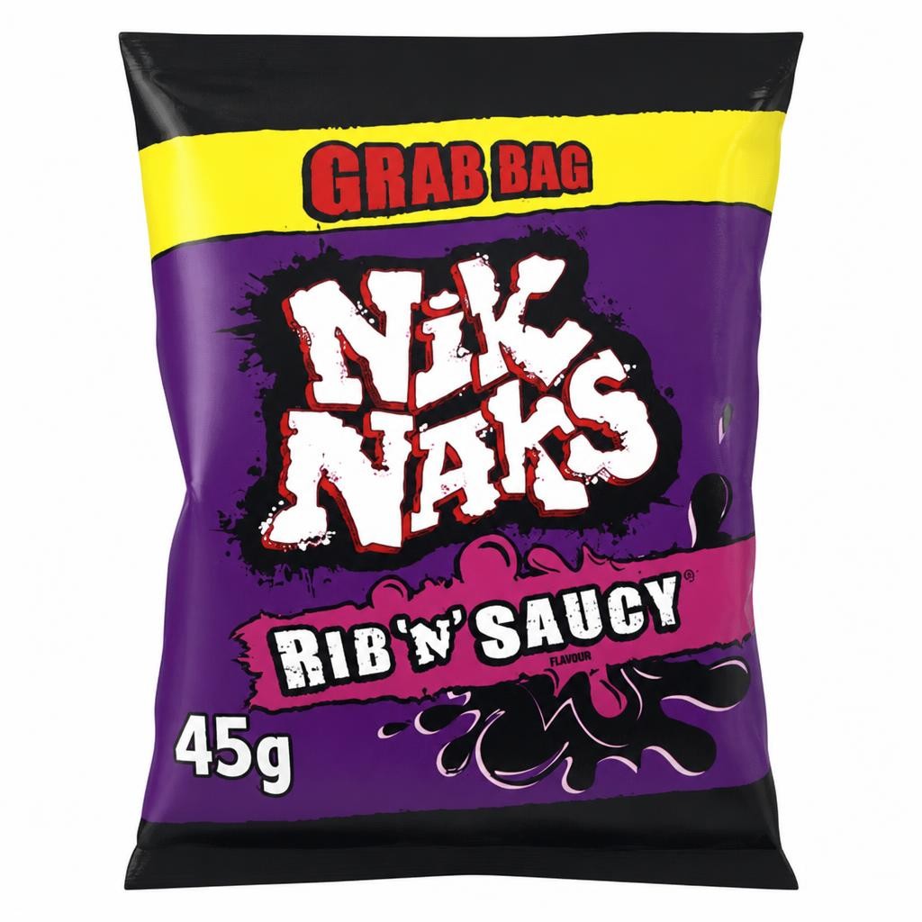 Nik Naks Rib 'N' Saucy Grab Bag Crisps 45g