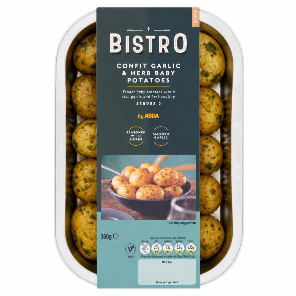 Bistro by ASDA Bistro by  Confit Garlic & Herb Baby Potatoes 360g