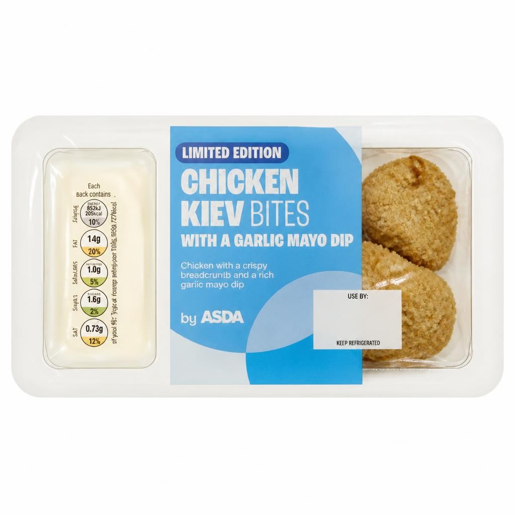ASDA Limited Edition Chicken Kiev Bites with a Garlic Mayo Dip 75g