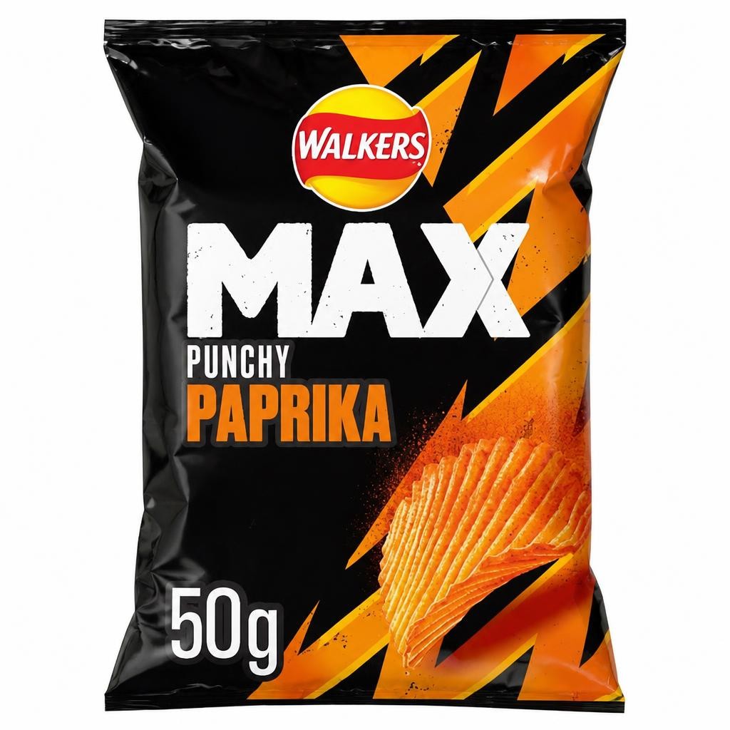 Walkers Max Punchy Paprika Crisps