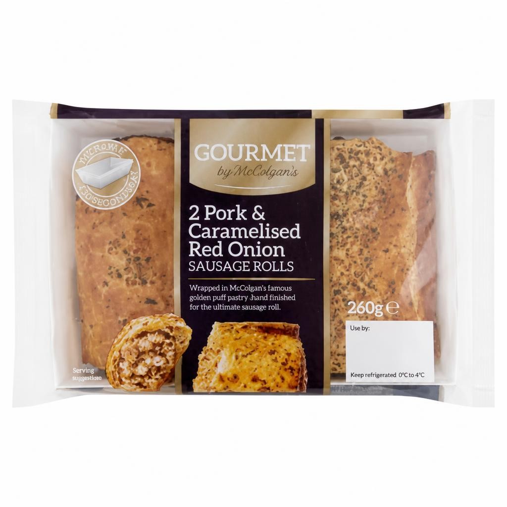 Gourmet Gourmet by  2 Pork & Caramelised Red Onion Sausage Rolls 260g