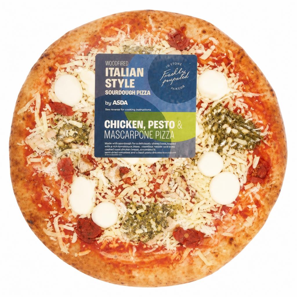 ASDA Food Hub Italian Style Chicken & Pesto Pizza 476g