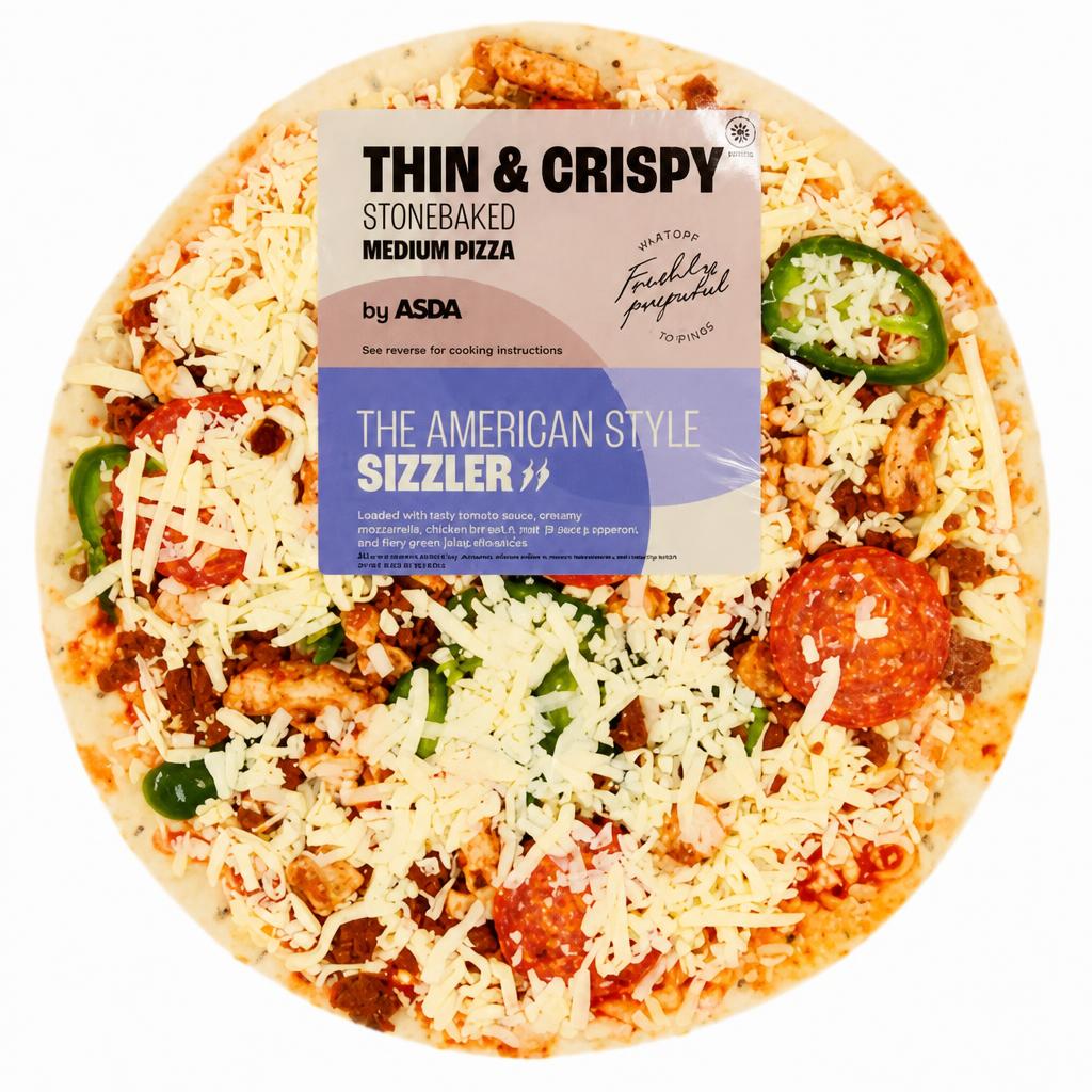 ASDA The American Style Sizzler Medium Thin & Crispy Pizza 384g