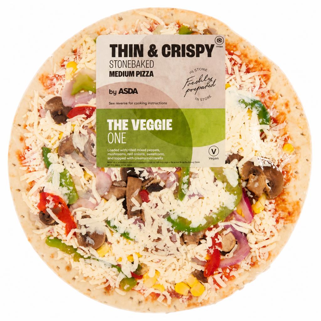 ASDA The Veggie One Medium Thin & Crispy Pizza 424g