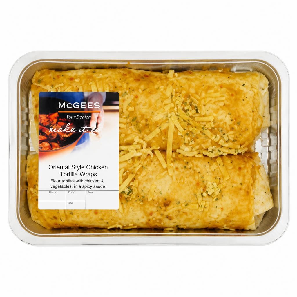 McGees Oriental Style Chicken Tortilla Wraps 500g