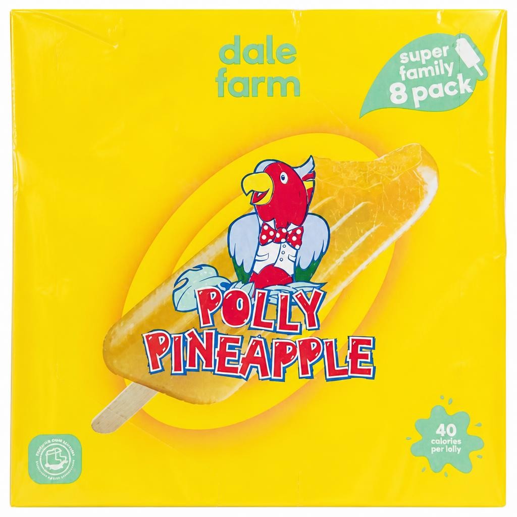 Dale Farm Polly Pineapple Ice Lollies 8 Pack