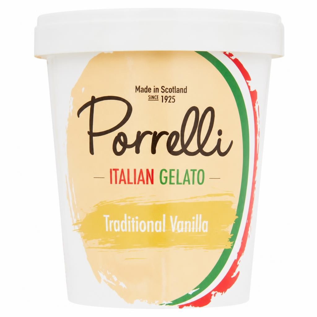 Porrelli Italian Gelato Traditional Vanilla 500ml