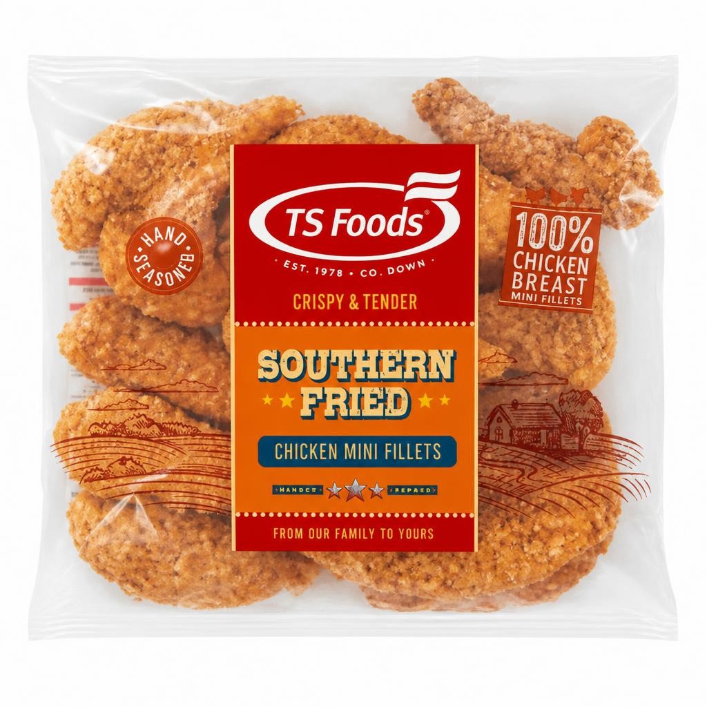 TS Foods Southern Fried Chicken Mini Fillets 1kg