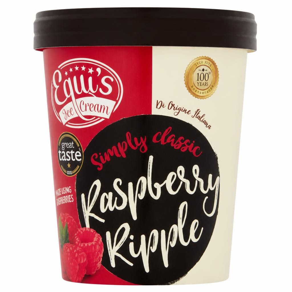 Equi's Ice Cream Raspberry Ripple 500ml