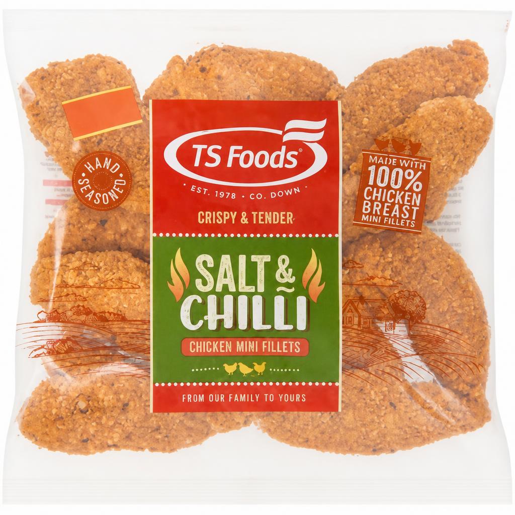 TS Foods Salt & Chilli Chicken Mini Fillets 800g