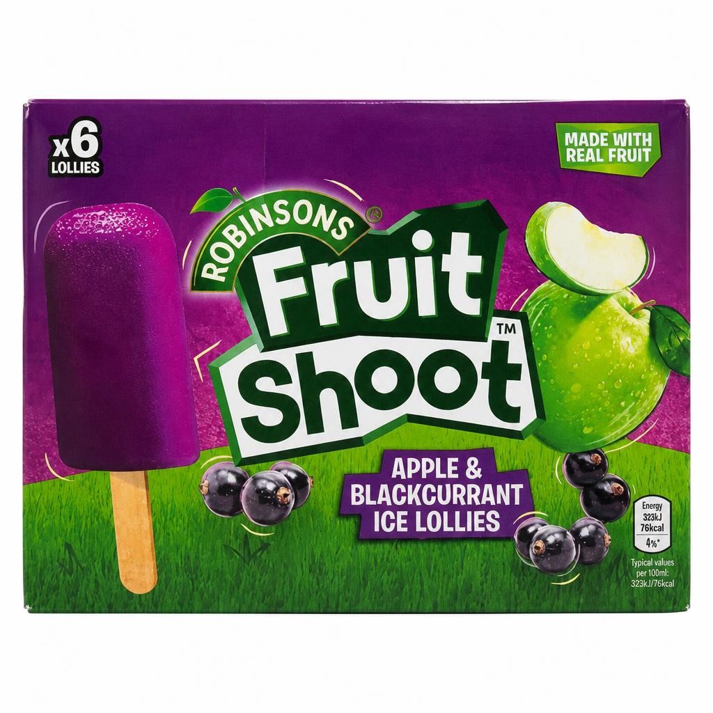 Robinsons Fruit Shoot Apple & Blackcurrant Ice Lollies 6 x 30g (180g)