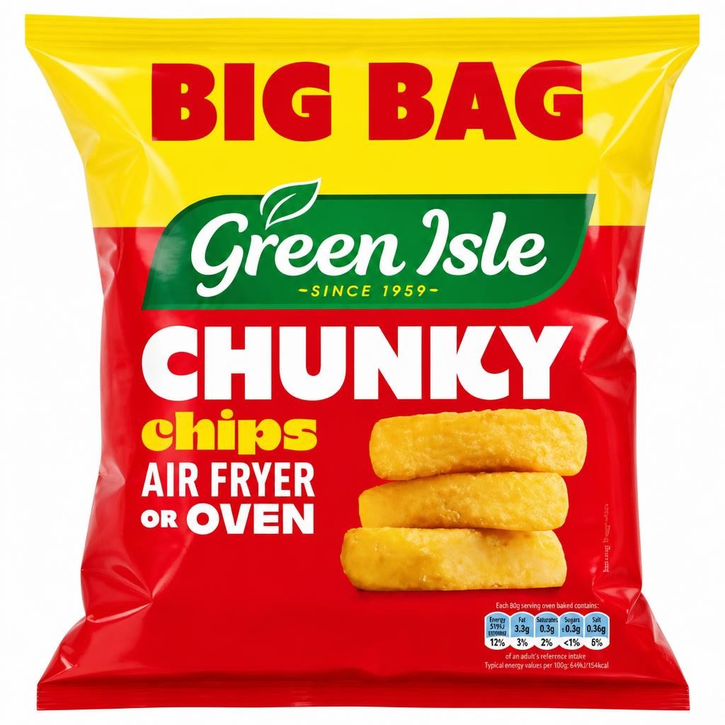 Green Isle Chunky Chips 1.3kg