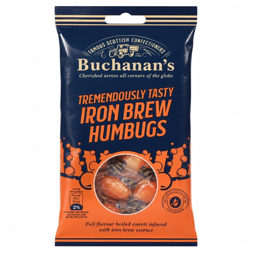 Buchanan's Tremendously Tasty Iron Brew Humbugs 140g