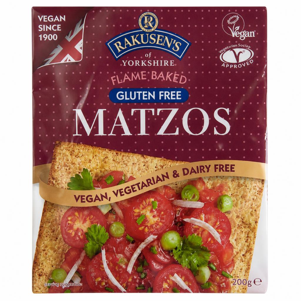 Rakusens of Yorkshire Gluten Free Flame Baked Matzos 200g