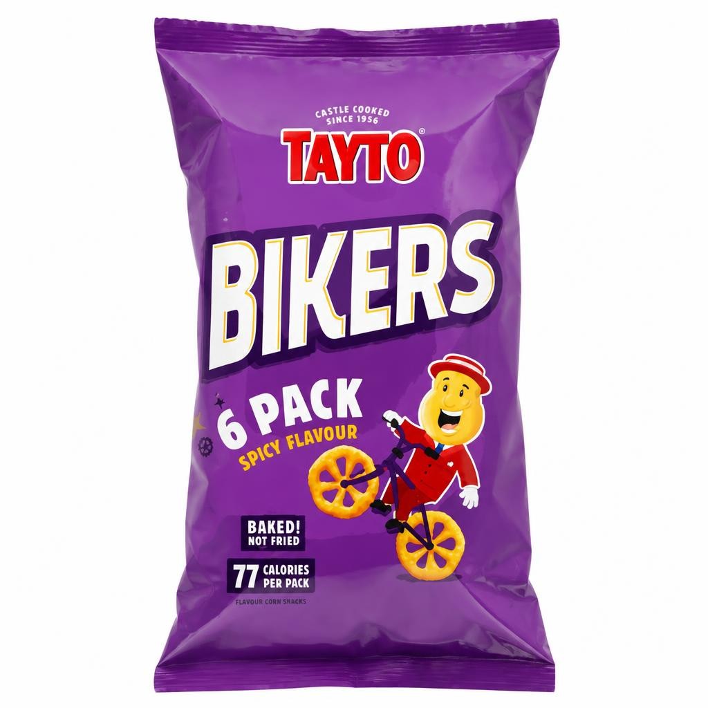 Tayto Bikers Spicy Flavour Corn Snacks 6 x 16g