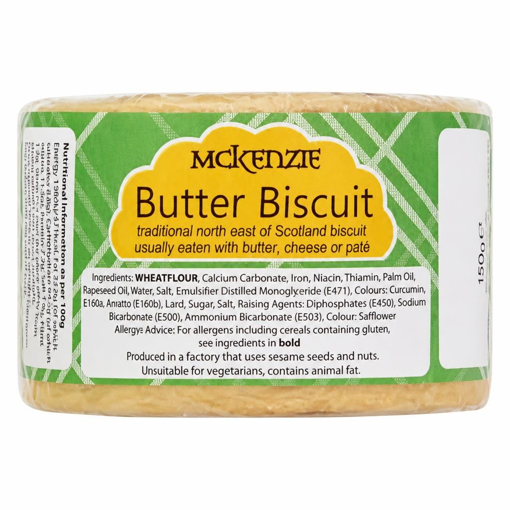 Mckenzies Butter Biscuit 150g
