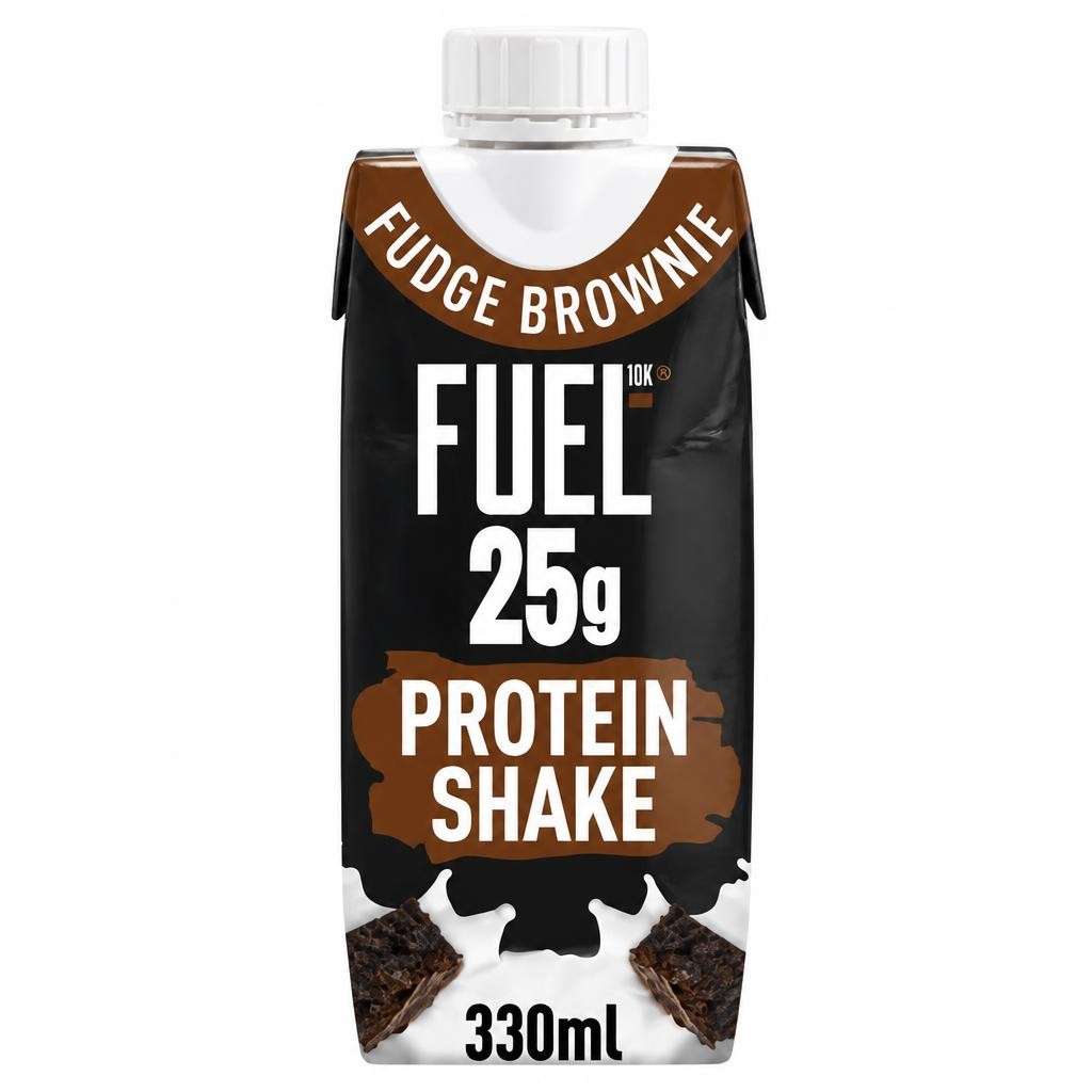 FUEL10K Fudge Brownie 25g High Protein Breakfast Shake Drink 330ml
