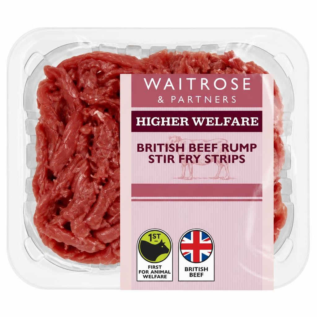 Waitrose British Native Breed Beef Rump Steak Stir Fry Strips